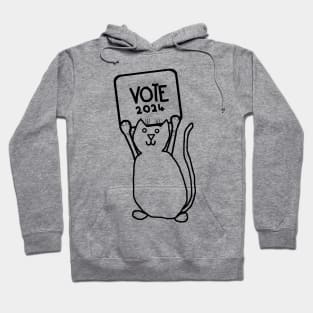 Political Cat says Vote 2024 Hoodie